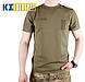 Тактична футболка хакі Coolpass літня військова футболка з велкро панелями якісна армійська футболка - фото 1 - id-p1936675018