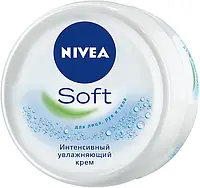 Освіжаючий зволожуючий крем NIVEA Soft для обличчя, рук та тіла 100 мл