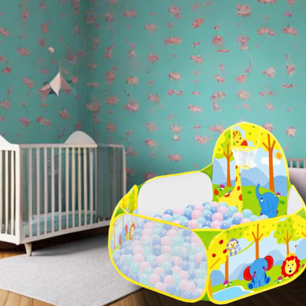 Дитячий сухий басейн із кульками манеж ігровий будиночок GIRAFFE TENT 120х60х74 + 100 куль у комплекті