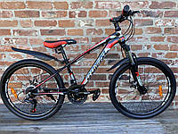 Велосипед Royal 24-2023 Fox чорно-червоний