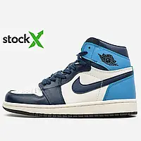 Кросівки 0414 Air JORDAN 1 RETRO OBSIDIAN