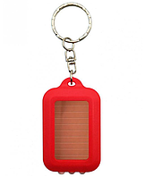 Брелок-фонарик (solar) со встроенной солнечной батареей Keychain Solar Torch Red