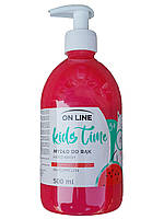 Рідке мило для дітей з ароматом кавуна On Line Kids Time Liquid Soap Watermelon 500мл.