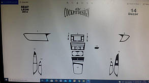 Накладки на панель Дерево для Seat Leon 2013-2020 рр