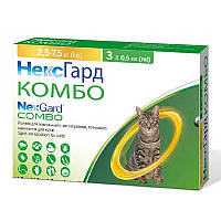 Boehringer Ingelheim NexGard Combo - капли НексГард Комбо от блох, клещей и глистов для кошек 1 пипетка