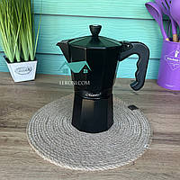 Гейзерная кофеварка на 9 чашек 450 мл из нержавеющей стали Maestro MR-1666-9-BLACK Кофеварка на плиту