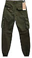 Чоловічі зимові джинси джогери карго Forex на манжеті колір хакі, фото 7