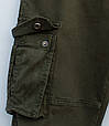 Чоловічі зимові джинси джогери карго Forex на манжеті колір хакі, фото 5