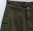 Чоловічі зимові джинси джогери карго Forex на манжеті колір хакі, фото 3