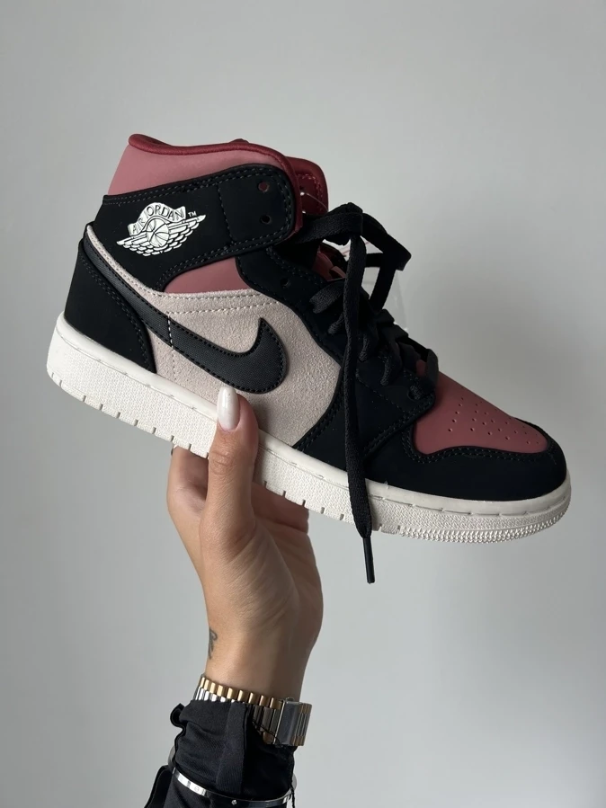 Кросівки найк Retro 1 Mid Rust Strawberry Valentine