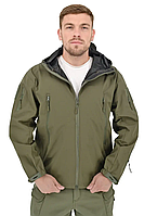 Легка тактична літня куртка (вітрівка, парка) з капюшоном Warrior Wear JA-24 Olive Green (Олива)