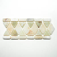 Мозаїка з натурального каменю Amera Mosaic - 13 White 10x25.5 ціна за 1 шт