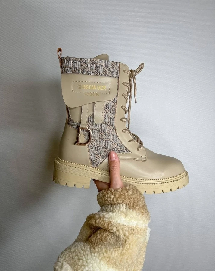 Черевики Dior Boots Cream print