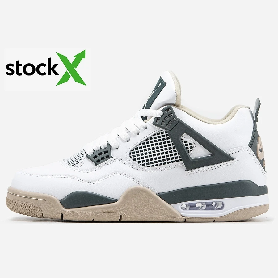 0773 Nike Air Jordan 4 White/Gray