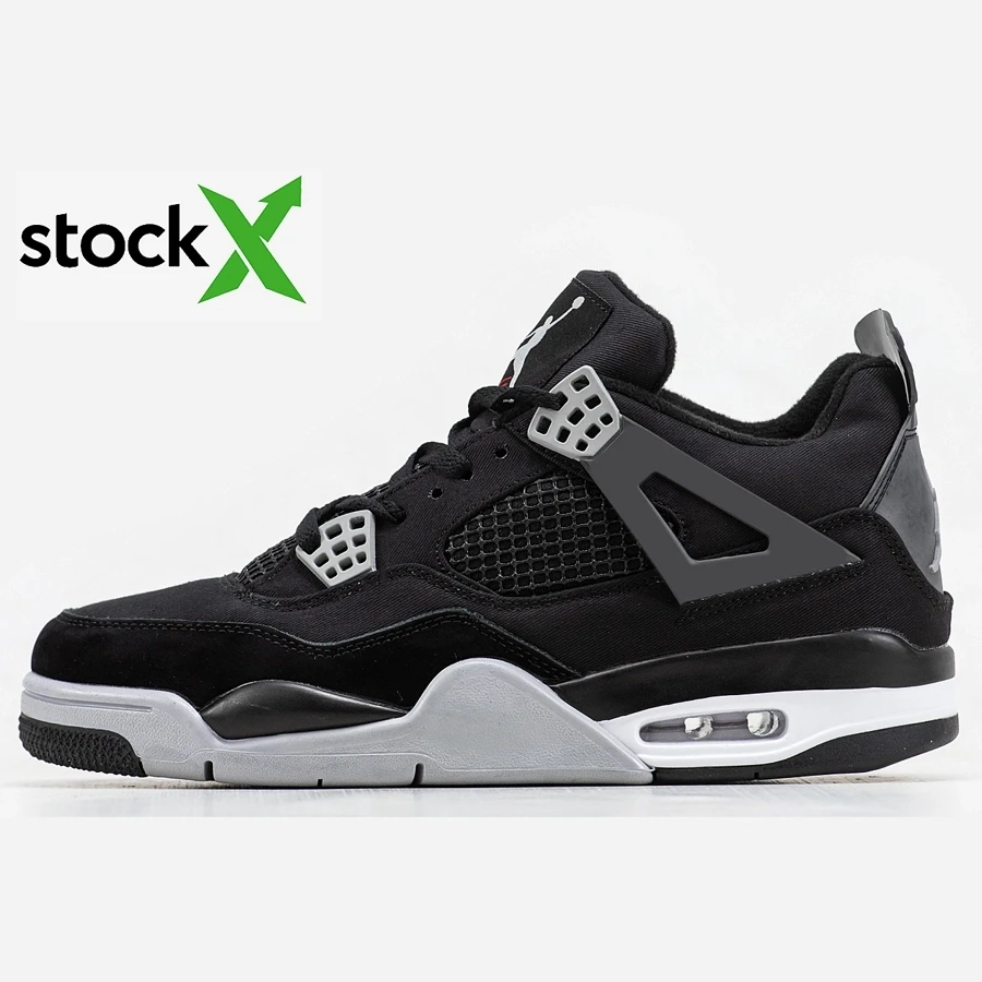 0721 Nike Air Jordan 4 Black Canvas