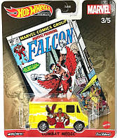 Машинка Hot Wheels Premium - Combat Medic - Falcon - 2021 Marvel (3/5) - Pop Culture - Real Riders - GRL27