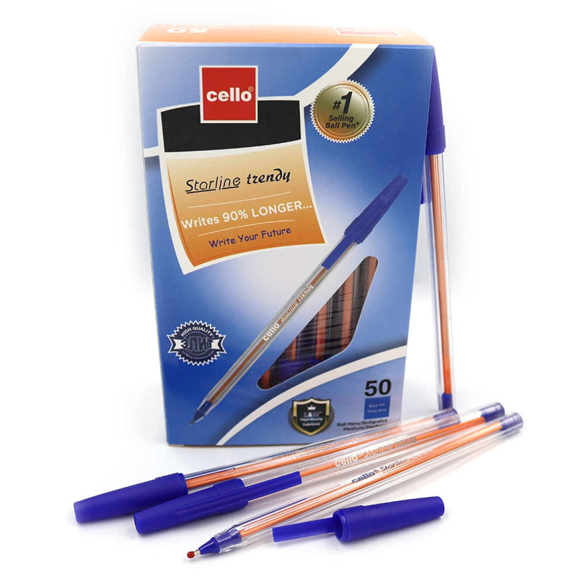 Ручка олійна "Cello" син., 50 шт.