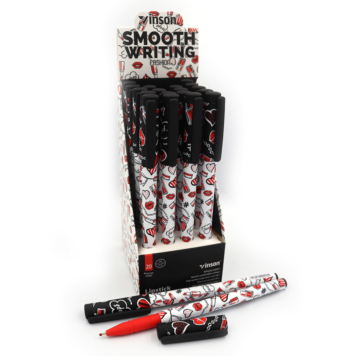 Ручка олійна Vinson "Lipstick" 0,7 мм, синя