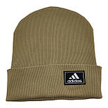 Шапка дитяча трикотажна подвійна демісезонна дитячі головні убори бежевий (ШД432), фото 2