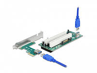 Райзер-карта PCI Express Delock PCI Express x1 to 2 x PCI з 60 cm USB 3.0 cable