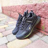 REEBOK ZIG мужские весенние/летние/осенние серые кроссовки на шнурках.Демисезонные мужские кроссы