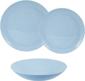 Сервіз столовий синій склокераміка Diwali Light Blue 18 предметів Luminarc P2962