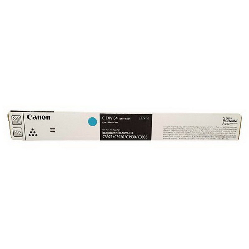 Тонер картридж Canon C-EXV 64 Cyan для iR-adv DX C3922/ C3926i/ C3930/C3935 (5754C002)