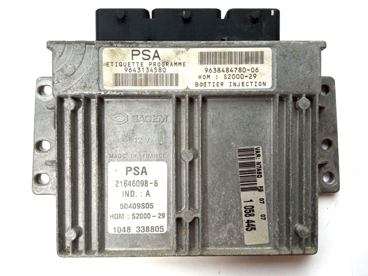 Електронний блок керування PSA 2164698-6 A / 50409505 S2000-29 / 9643134580, фото 1