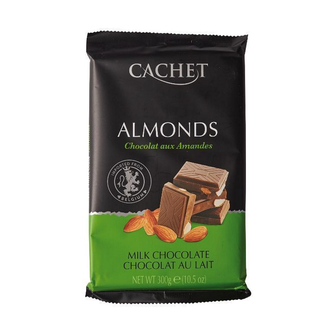 Шоколад Cachet молочний з мигдалем 300г