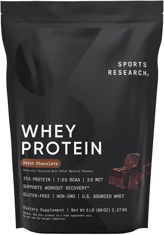 Sports Research Whey Protein Isolate чорний шоколад 5 lb 2.27 kg