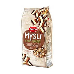 Мюслі Emco з білим молочним та чорним шоколадом 750g