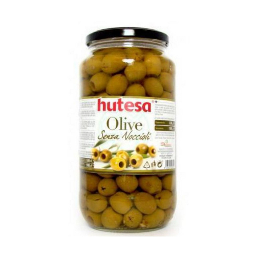 Оливки Hutesa зелені без кісточки 900г