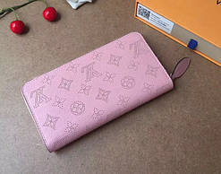 Жіночий шкіряний гаманець LV (61867) pink