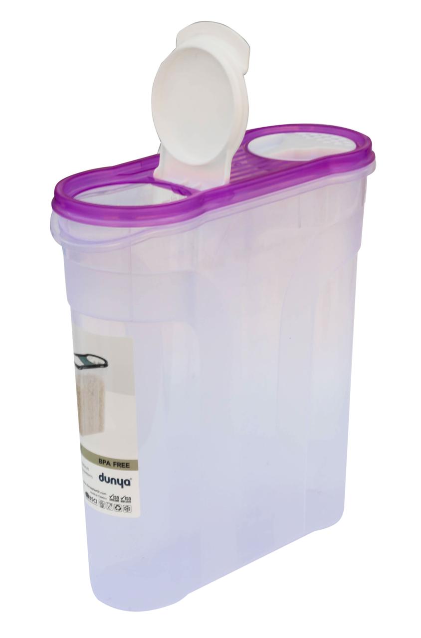 Контейнер для сипучих продуктів 2.9 л (Dunya plastik) 22х24х8.5 см, фото 1