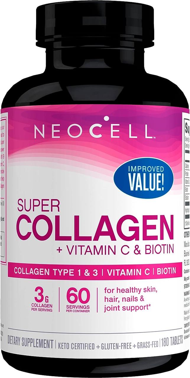 NeoCell Super Collagen Vitamin C & Biotin 180 таблеток