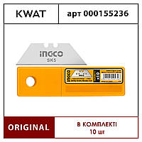 Леза для ножів трапеція 10 шт INGCO 61х19 мм.