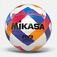 М'яч для пляжного волейболу Mikasa BEACH Classic BV543C-VXA-O, Синій, Розмір (EU) — 5