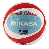 М'яч для пляжного волейболу Mikasa BEACH Classic BV543C-VXB-RSB, Червоний, Розмір (EU) — 5