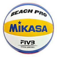 М'яч для пляжного волейболу Mikasa BEACH Classic BV552C-WYBR, Синій, Розмір (EU) — 5
