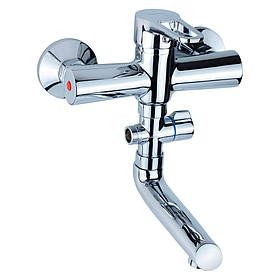 Змішувач для ванни HL Ø35 гусак прямий 150мм дивертор винесений картрідж Aquatica (HL-3C130C)