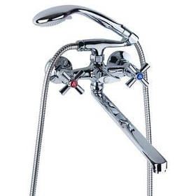 Змішувач для ванни PM 1/2" гусак прямий 350мм дивертор вбудований картріджний Aquatica (PM-2C257C)