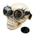 Окуляри Стимпанк Гогли Преміум з шипами (срібло антик)