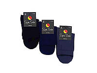 Шкарпетки чоловічі S200 Однотон ( чорний/сірий/синій) р.42-45 12пар ТМ Super socks BP