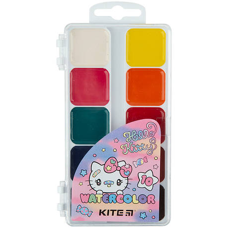 Фарби акварельні Kite Hello Kitty HK23-060, 10 кольорів, фото 1