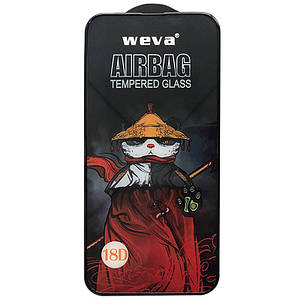 Загартоване захисне скло Weva AirBag для Apple iPhone 14 Pro (6.1") | завтовшки 0.3 мм (тех.пак) Чорний