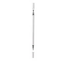 Універсальний стилус білий + звичайна ручка з чорною пастою 2в1 для смартфона планшета DANYCASE 1 Gen