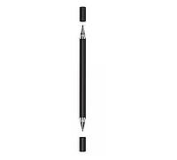 Универсальный стилус черный + обычная ручка с черной пастой 2в1 для смартфона планшета DANYCASE 1 Gen