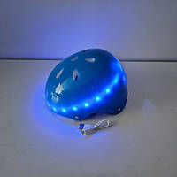 Детский шлем BS с LED подсветкой (11 режимов) Синий