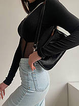 Боді Сітка жіноче трендове в рубчик з сіткою на єврокнопках Sdv350, фото 5