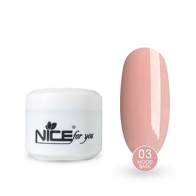 Камуфлювальна база Nice for you Mood base №03 Пудрово-рожева 30 г